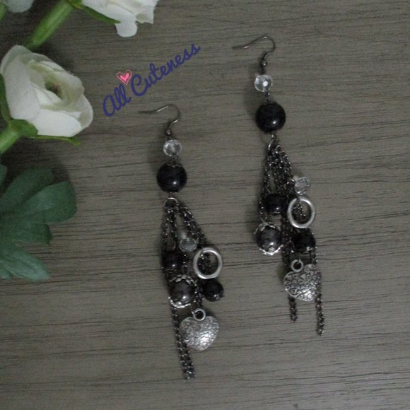 🎀 Beaded Long Earrings - Picture 1 of 3